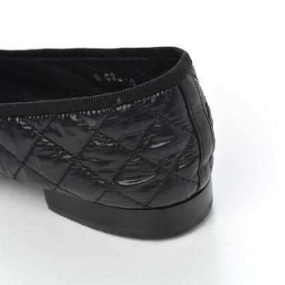 Chanel Nylon Quilted Cap Toe Ballerina Flats 41 Black 18 of 21