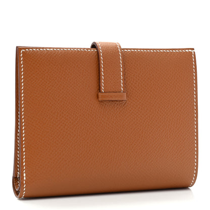 Hermes Epsom Bearn Compact Wallet Gold 3 of 7
