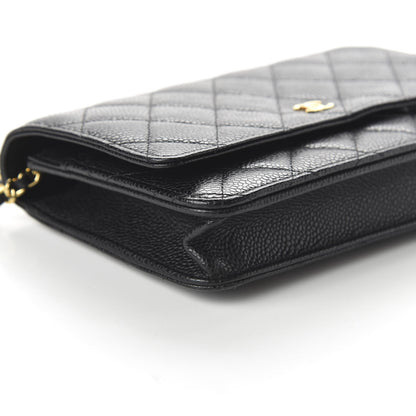 Chanel Caviar Quilted Wallet On Chain WOC Black 6 of 15