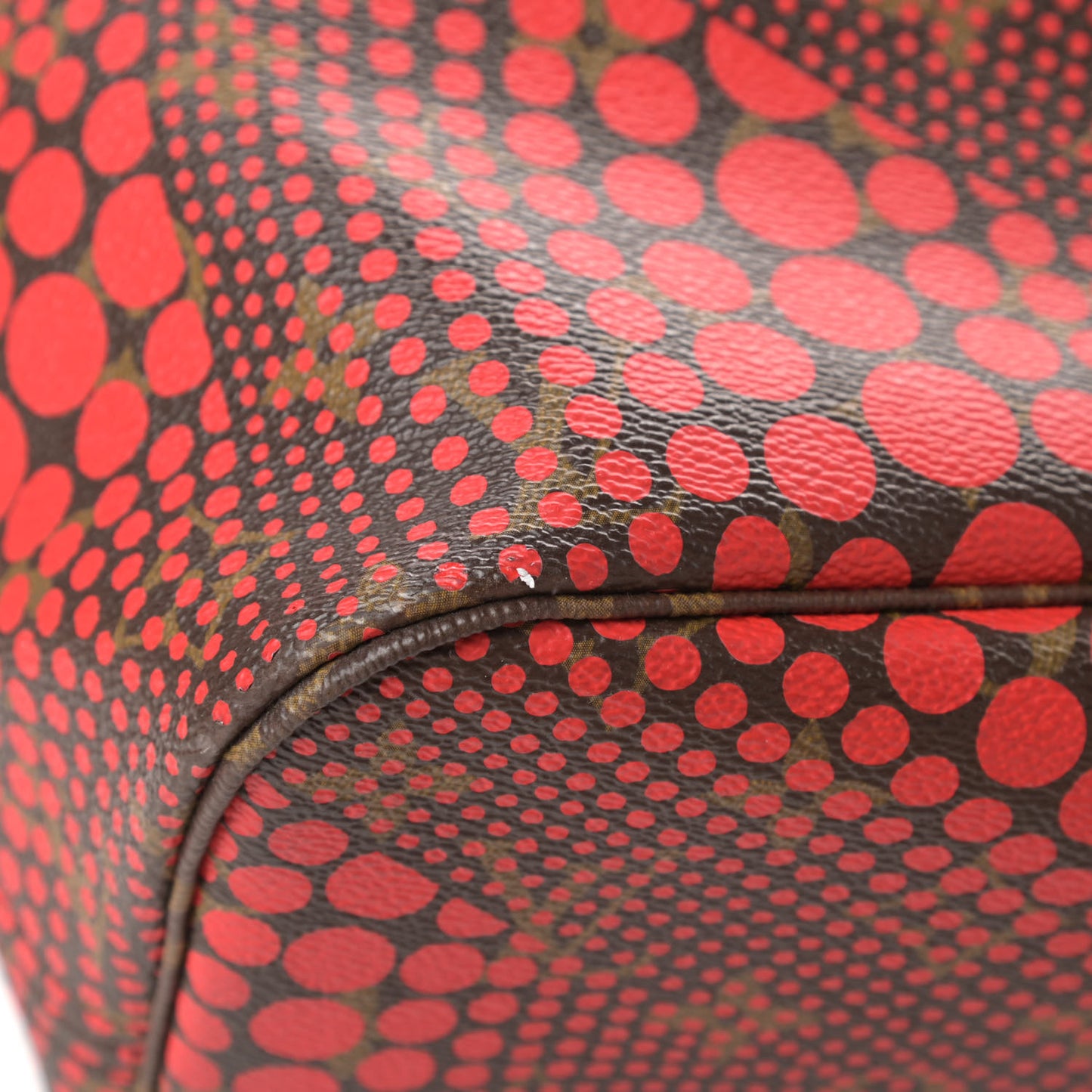 Monogram Kusama Waves Neverfull MM Red