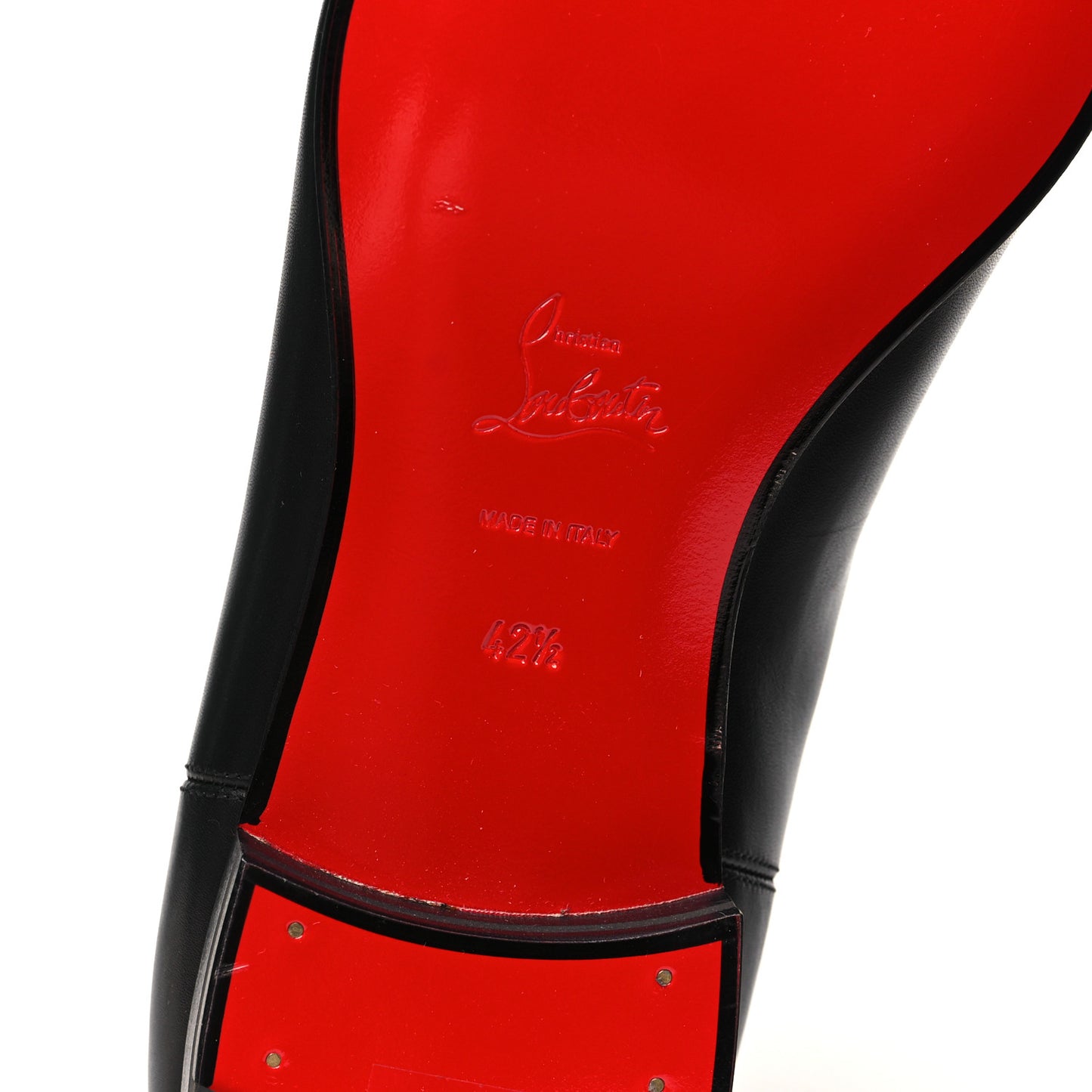 Calfskin Mens Roadie Flat Chelsea Boots 42.5 Black