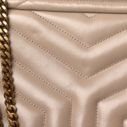 Saint Laurent Calfskin Y Quilted Monogram Medium Loulou Chain Satchel Light Natural 21 of 21