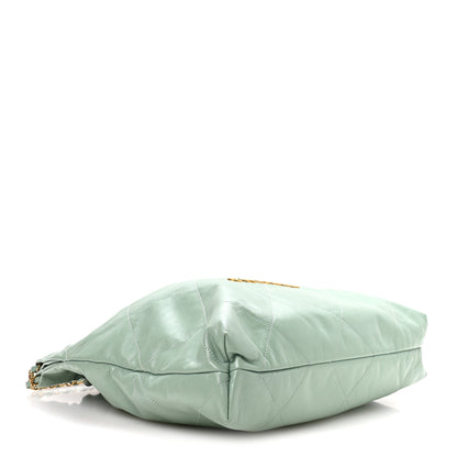 Chanel Shiny Calfskin Quilted Chanel 22 Light Green 5 of 11