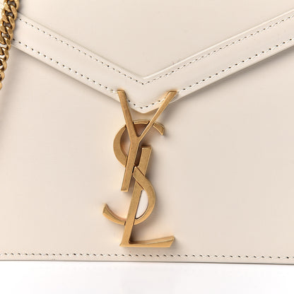 Saint Laurent Calfskin Monogram Cassandra Clasp Bag Porcellana 9 of 14
