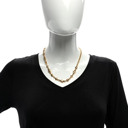 Louis Vuitton Metal Crazy in Lock Necklace Gold 3 of 4