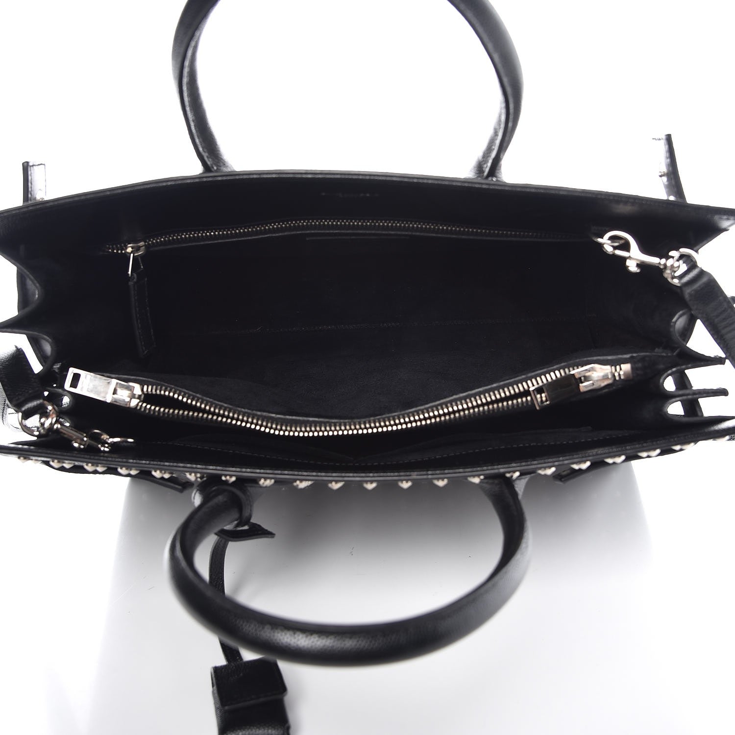 Saint Laurent Grain De Poudre Studded Small Sac De Jour Black 6 of 10
