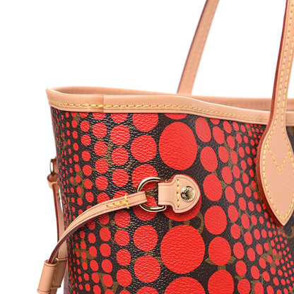 Louis Vuitton Monogram Kusama Waves Neverfull MM Red 9 of 9