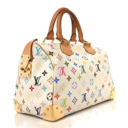 Louis Vuitton Monogram Multicolor Speedy 30 White 3 of 14