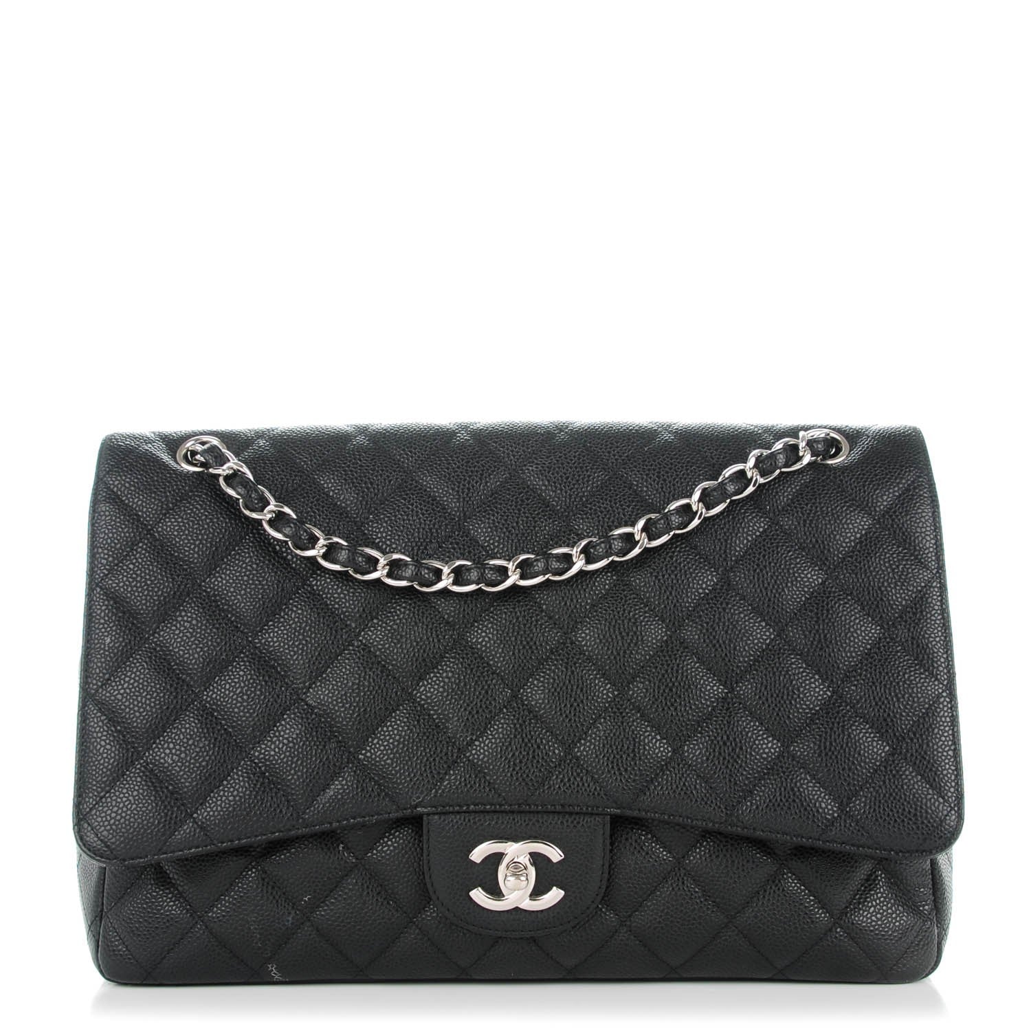 Chanel Caviar Quilted Maxi Single Flap Black 1 of 8