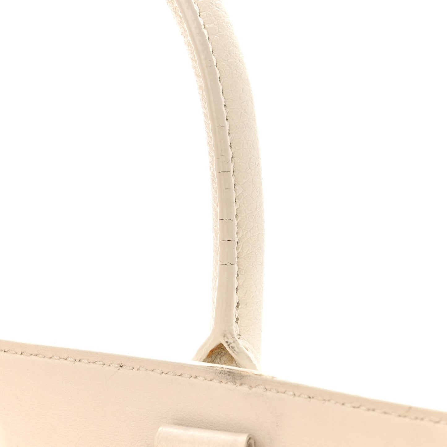 Grained Calfskin Nano Sac de Jour Dove White