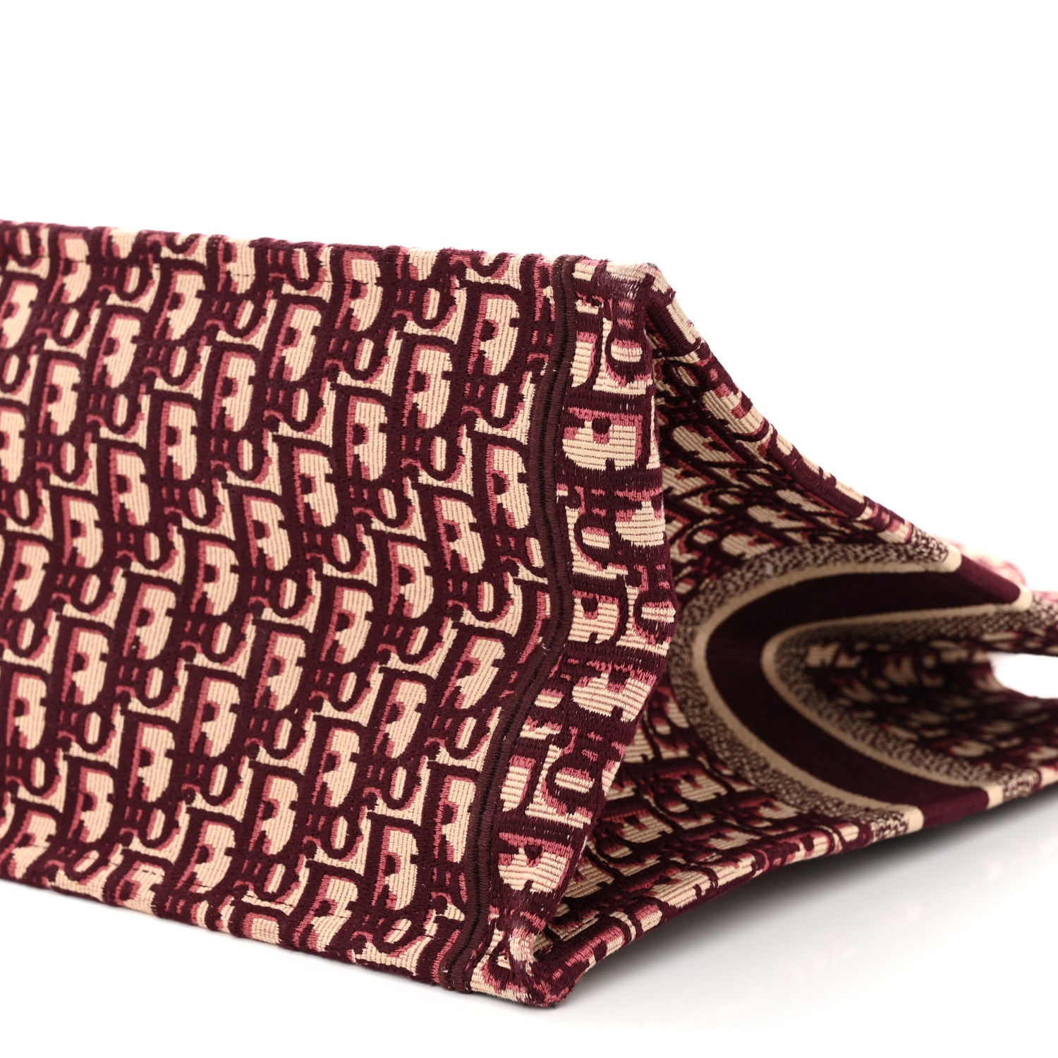 Christian Dior CHRISTIAN DIOR Oblique Large Book Tote Burgundy Multicolor 9 of 9
