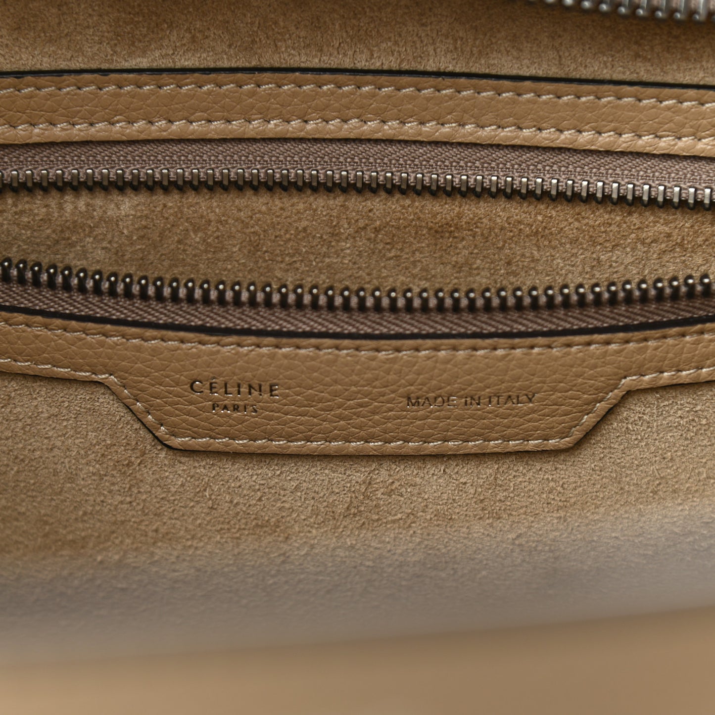 Drummed Calfskin Mini Luggage Taupe