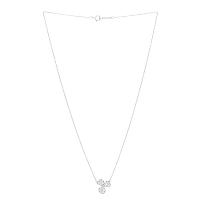 Tiffany Platinum Diamond Paper Flowers Pave Pendant Necklace 3 of 6