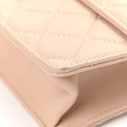 Chanel Lambskin Quilted Small Chic Pearls Flap Beige 10 of 13