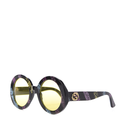 Gucci Acetate Round Glitter GG0319S Sunglasses Rainbow 1 of 8