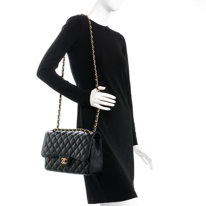 Chanel Caviar Quilted Jumbo Double Flap Black 2 of 9