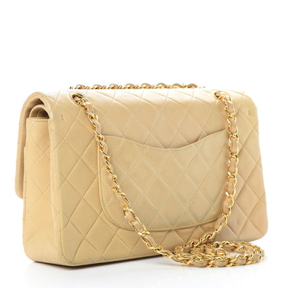Chanel Lambskin Quilted Medium Double Flap Beige 3 of 17