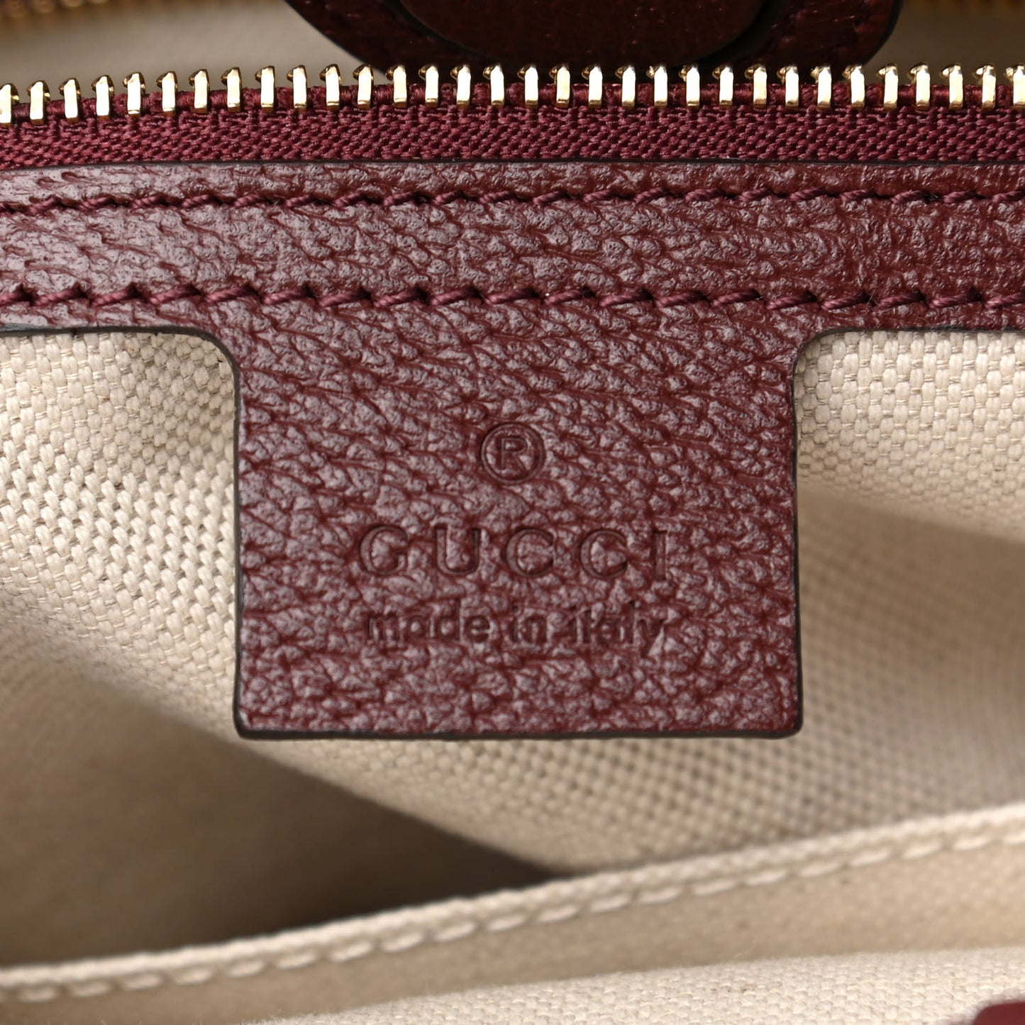 Monogram Textured Dollar Calfskin Web Medium Ophidia Shopping Tote Sahara Rubino Chardonnay