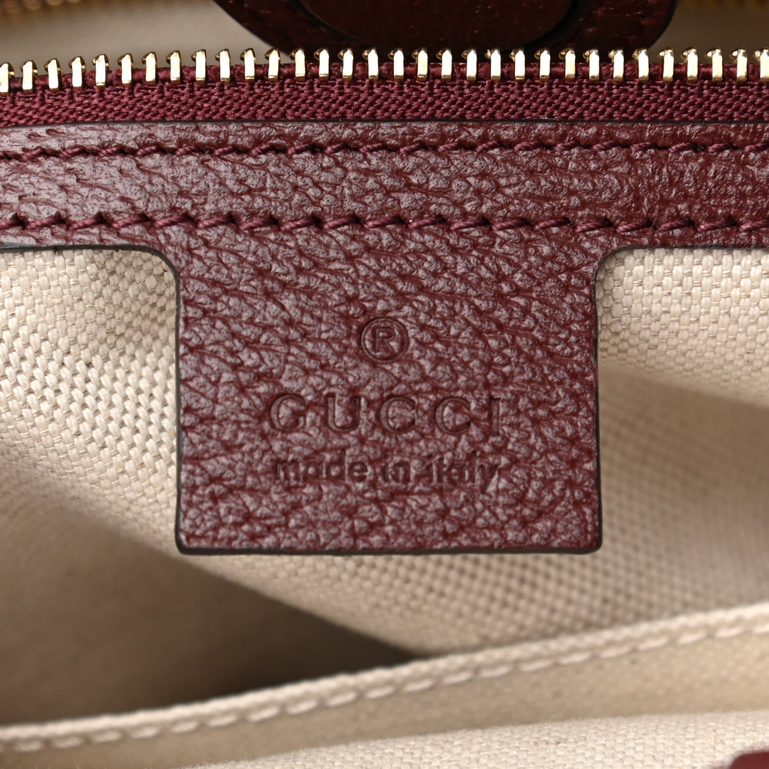 Gucci Monogram Textured Dollar Calfskin Web Medium Ophidia Shopping Tote Sahara Rubino Chardonnay 10 of 21