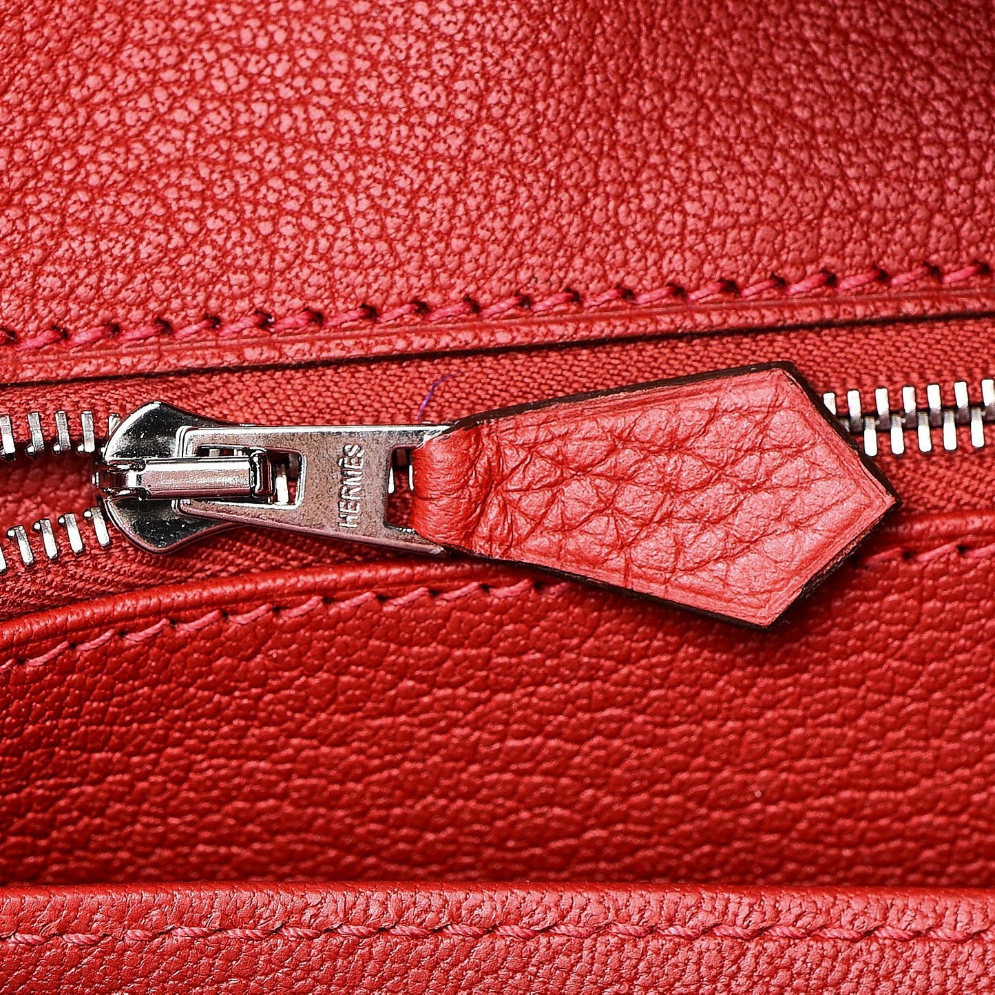Taurillon Clemence Birkin 30 Rouge Casaque