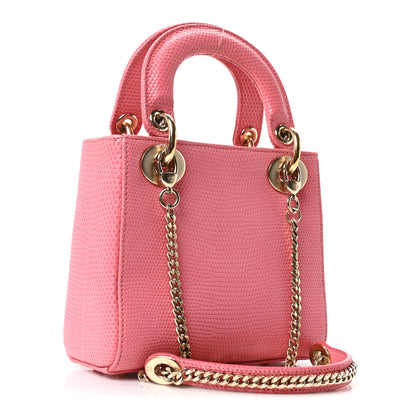 Christian Dior Lizard Mini Lady Dior Pink 3 of 10