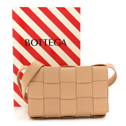 Bottega Veneta Lambskin Maxi Intrecciato Cassette Crossbody Bag Almond 9 of 9