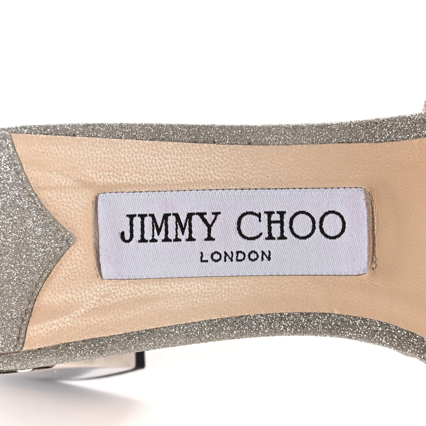 Glitter Joni Flat Slide Sandals 37 Silver