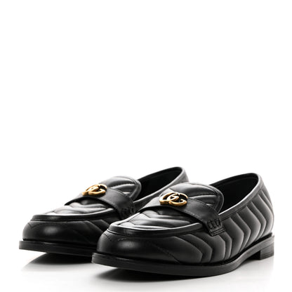 Gucci Nappa Matelasse Double G Marmont Loafers 38.5 Black 3 of 9