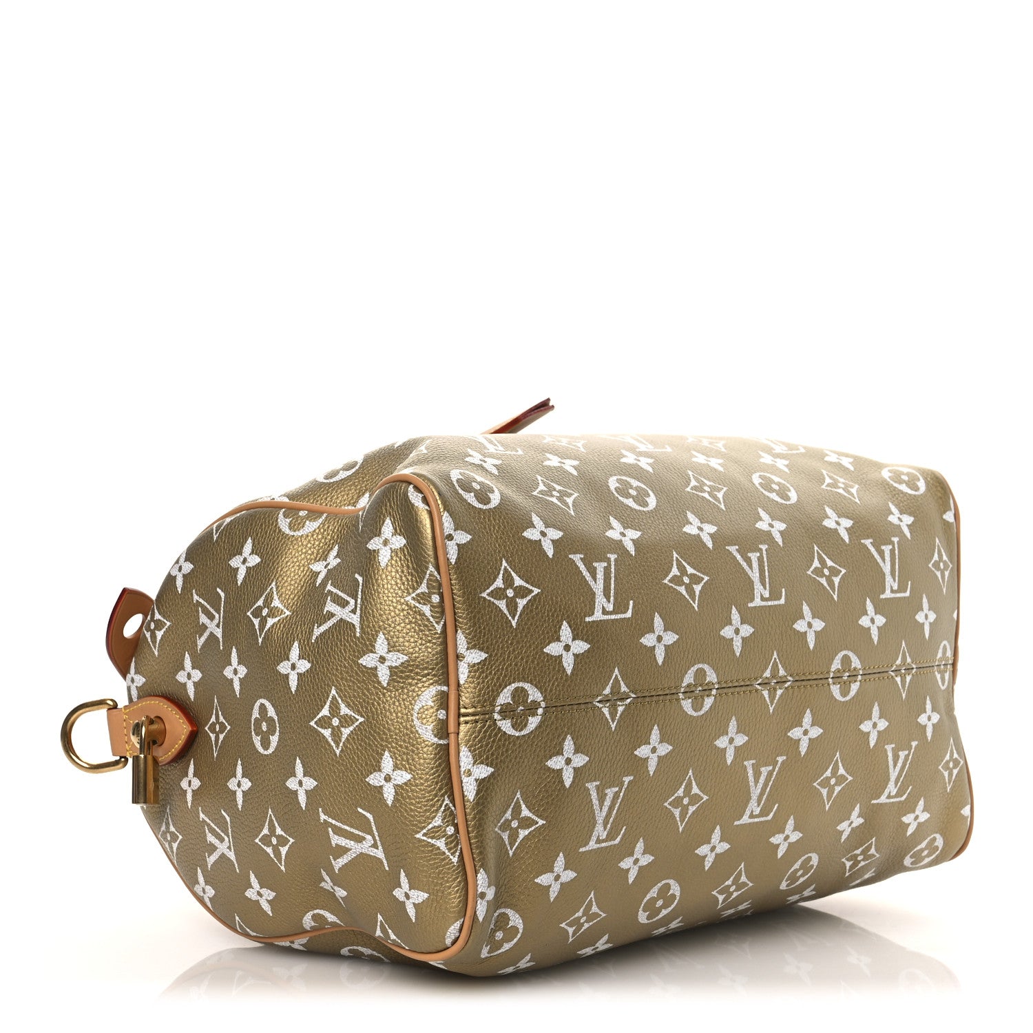 Louis Vuitton Metallic Calfskin Monogram Speedy P9 Bandouliere 30 Gold Kintsugi 6 of 12