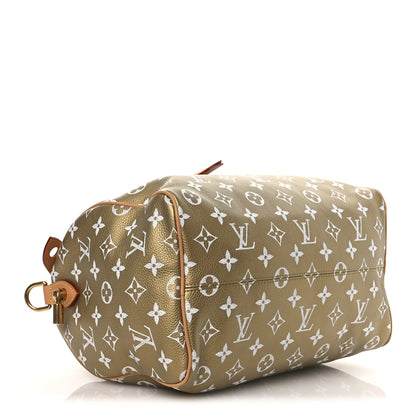 Louis Vuitton Metallic Calfskin Monogram Speedy P9 Bandouliere 30 Gold Kintsugi 6 of 12