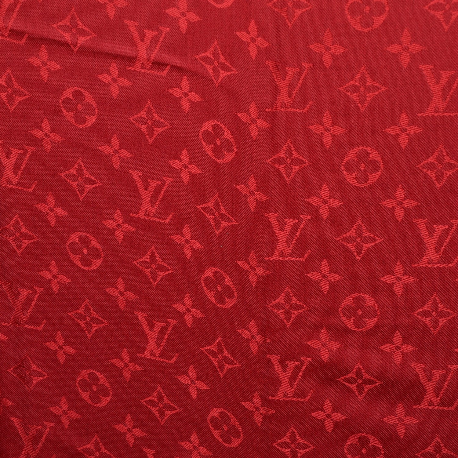 Louis Vuitton Silk Wool Monogram Shawl Pomme D'Amour 1 of 6