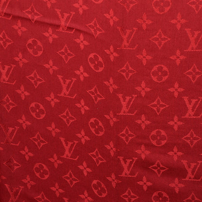 Louis Vuitton Silk Wool Monogram Shawl Pomme D'Amour 1 of 6