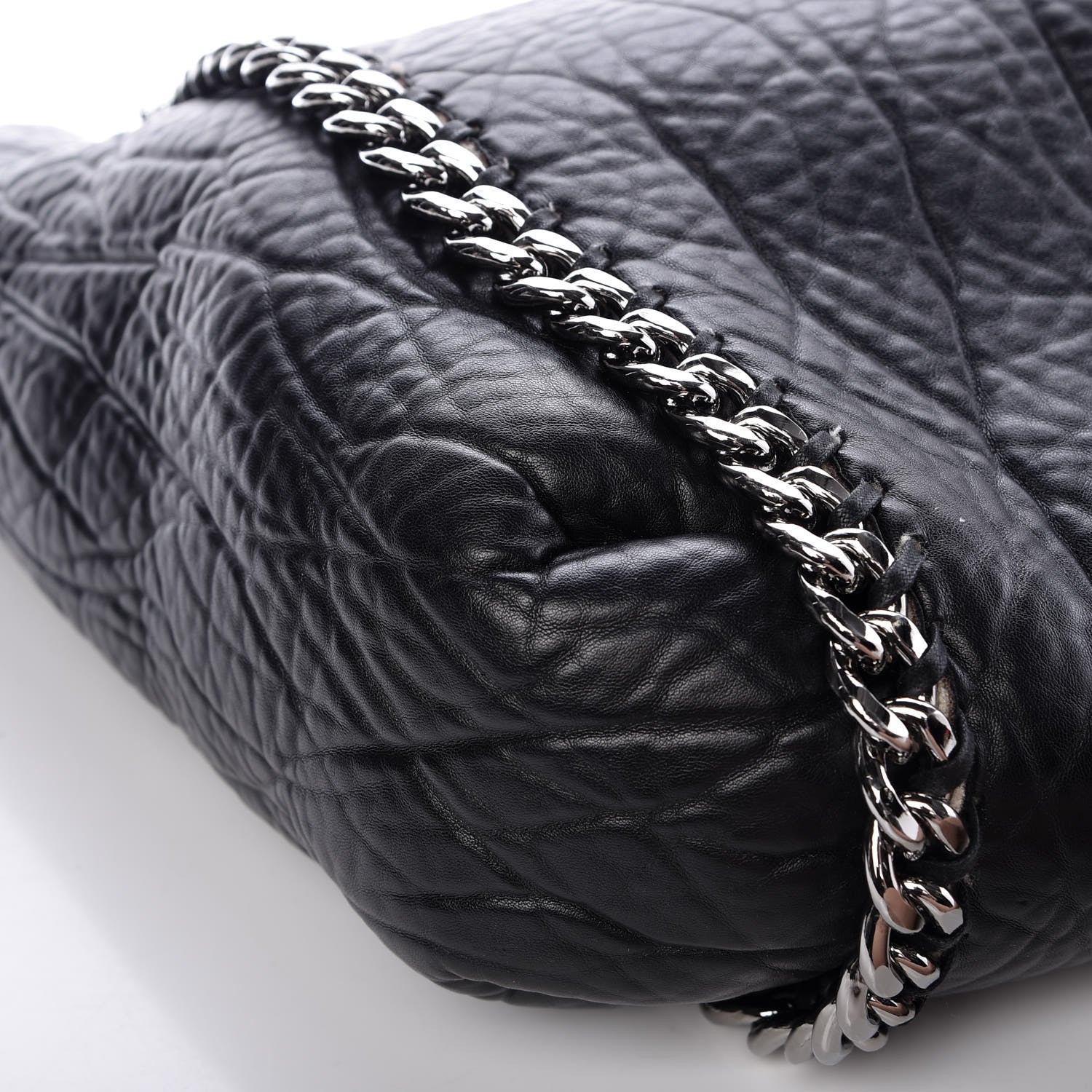 Stella McCartney Shaggy Deer Shearling Chain Falabella Tote Black 13 of 17