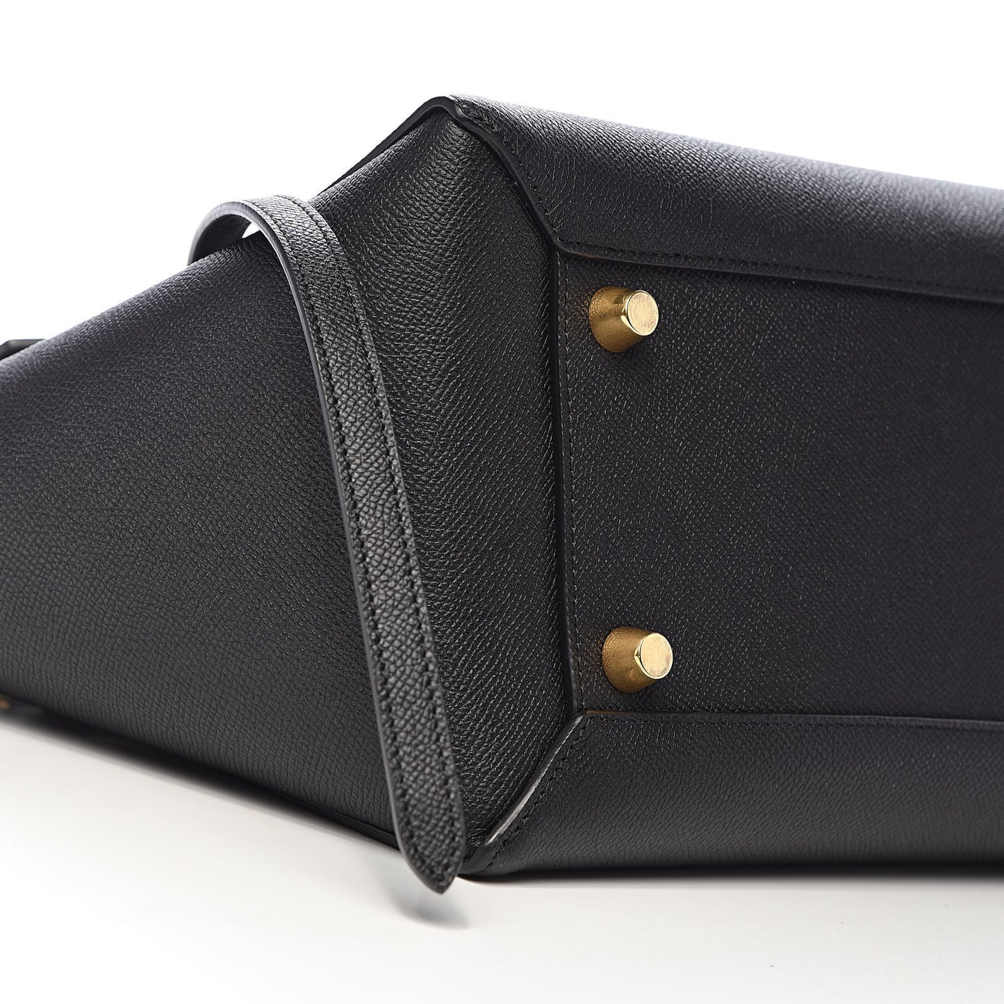 Grained Calfskin Mini Belt Bag Black