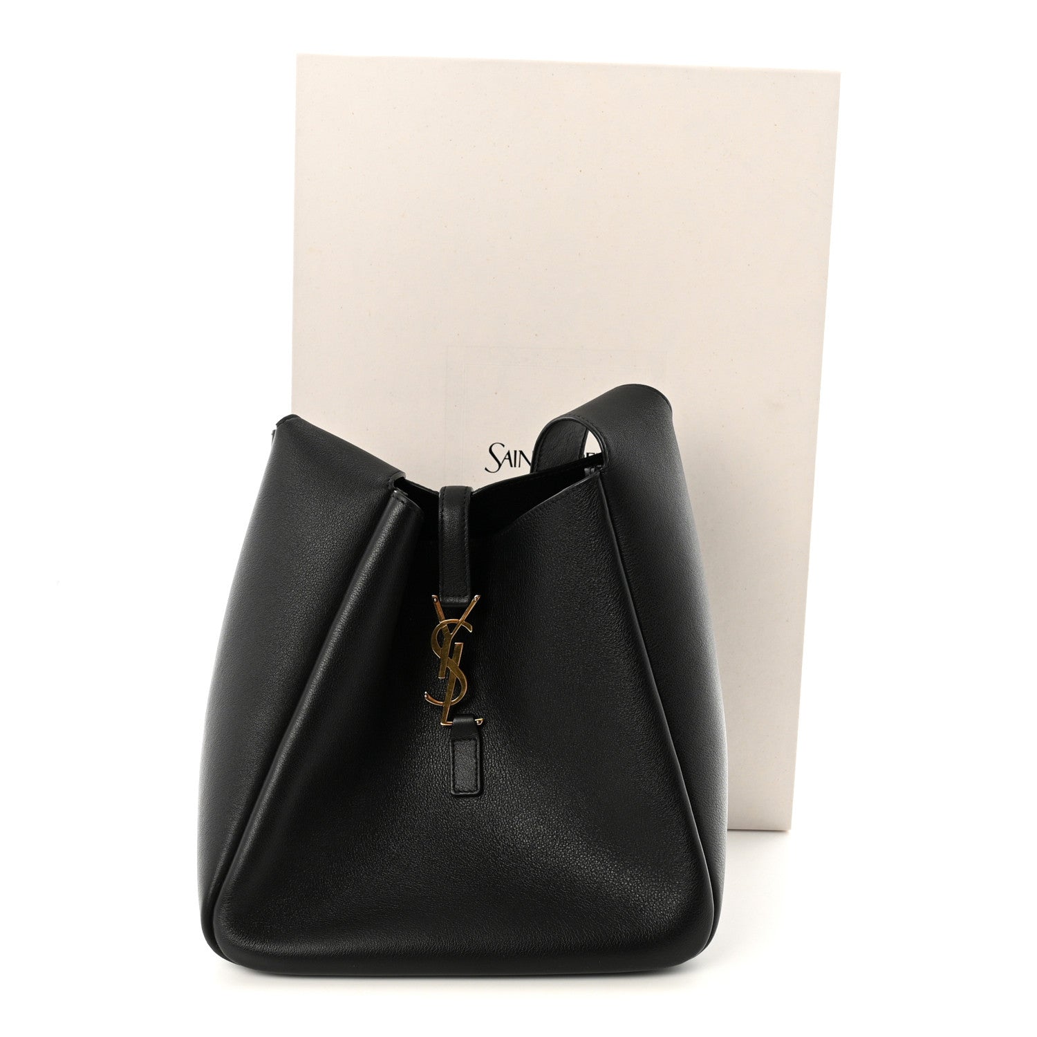 Saint Laurent Grained Calfskin Small Le 5 A 7 Soft Hobo Black 10 of 10