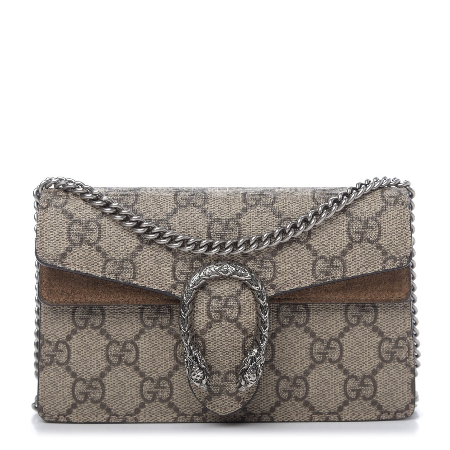 GG Supreme Monogram Super Mini Dionysus Shoulder Bag Taupe