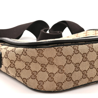 Gucci Monogram Flap Messenger Bag Beige Dark Brown 9 of 11
