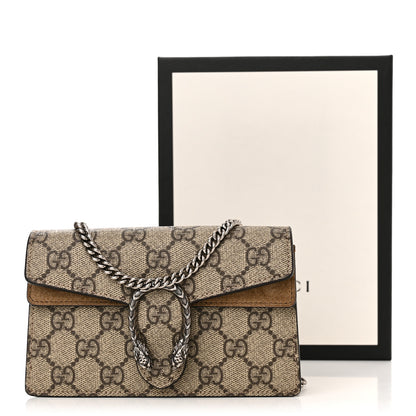 Gucci GG Supreme Monogram Super Mini Dionysus Shoulder Bag Taupe 13 of 13