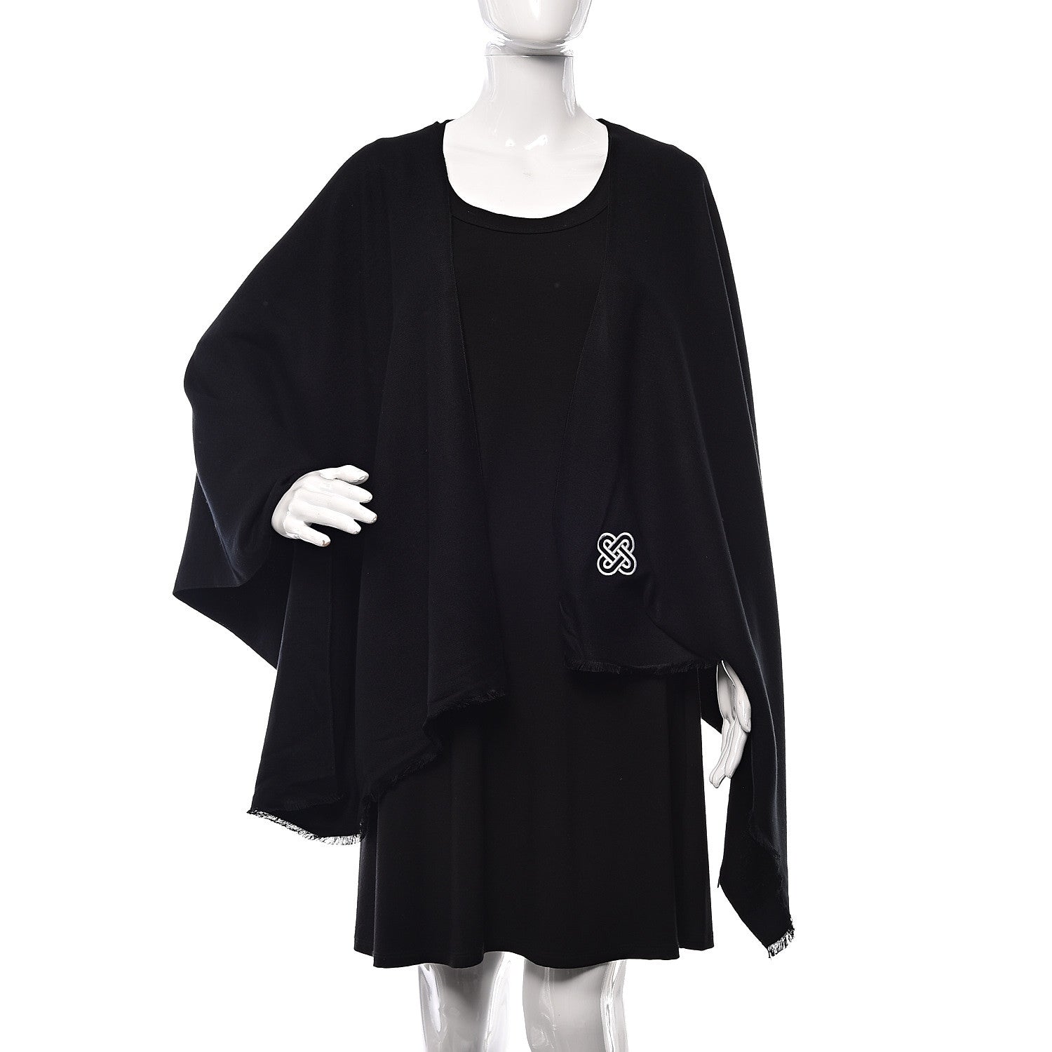 FASHIONPHILE FASHIONPHILE Viscose Wrap Black 3 of 5