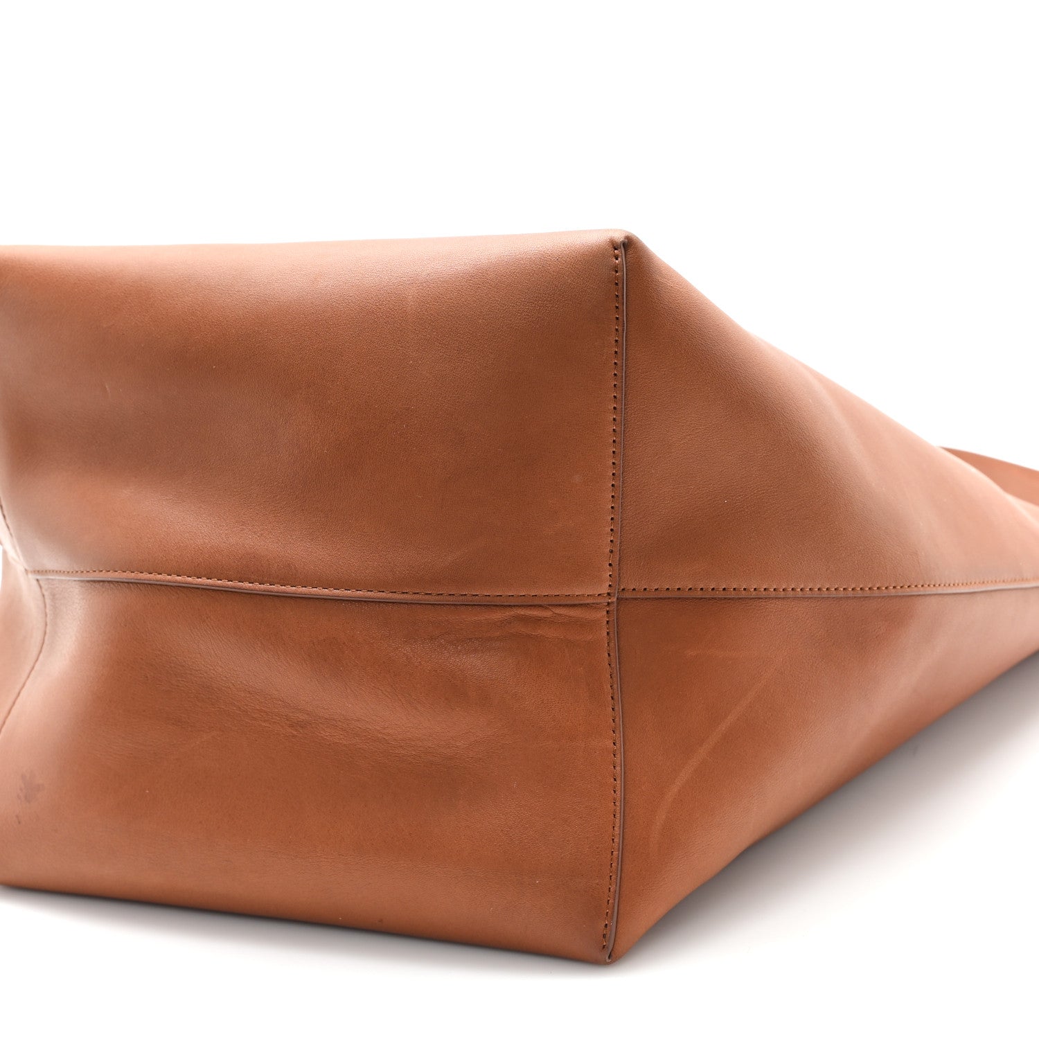 The Row Polished Saddle Calfskin Large N/S Park Tote Dark Cuir 9 of 10