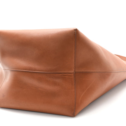 The Row Polished Saddle Calfskin Large N/S Park Tote Dark Cuir 9 of 10