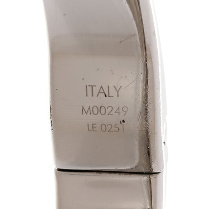 Louis Vuitton Brass Palladium Plated Nanogram Cuff S Silver 5 of 7