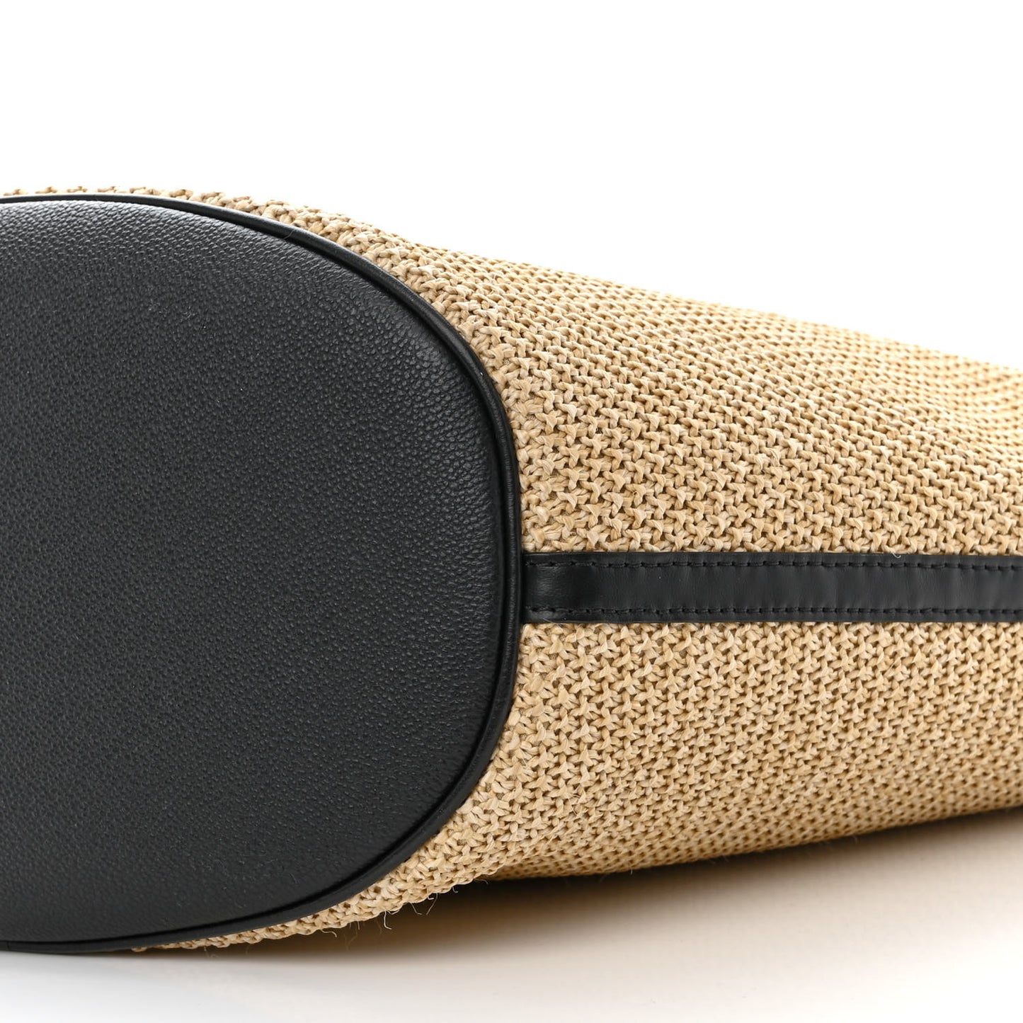 Raffia Saint Jacques Tote Black