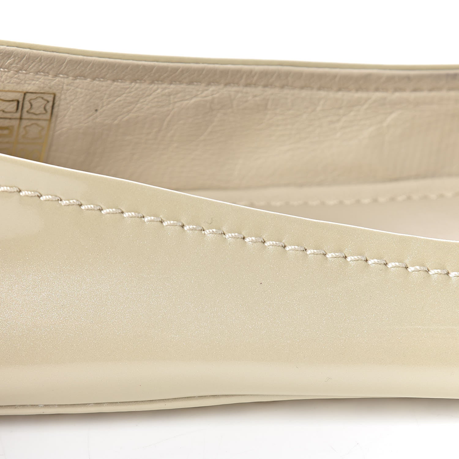 Louis Vuitton Patent Calfskin Oxford Ballerina Flats 41 Creme 12 of 13