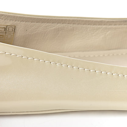 Louis Vuitton Patent Calfskin Oxford Ballerina Flats 41 Creme 12 of 13
