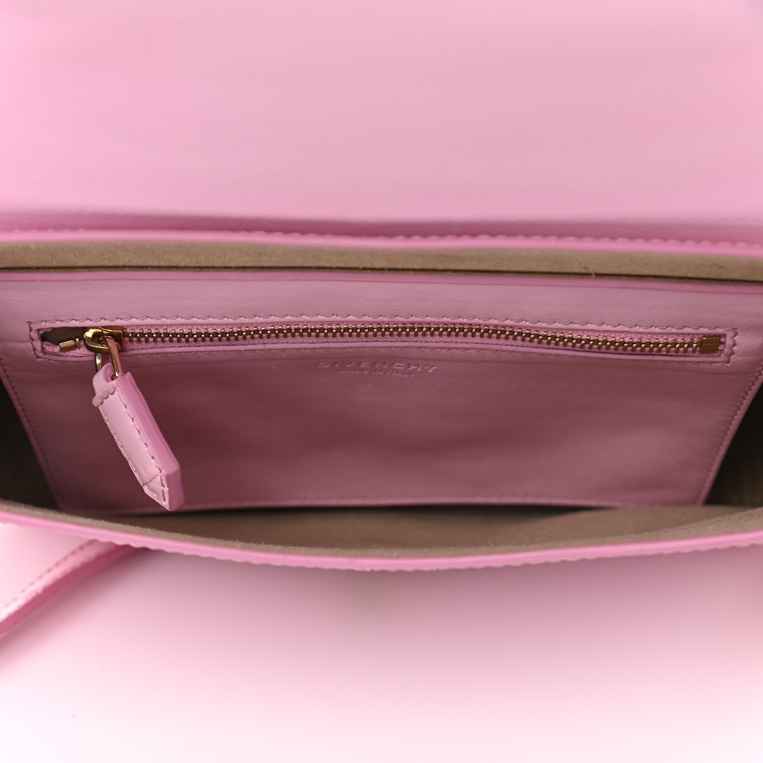 Givenchy Calfskin Crocodile Embossed Small Nobile Shoulder Bag Pink 4 of 14
