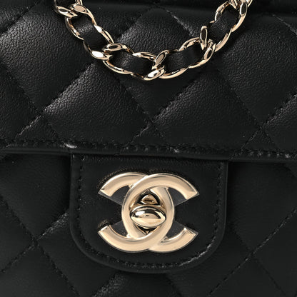 Chanel Lambskin Quilted CC In Love Heart Clutch With Chain Black 8 of 12
