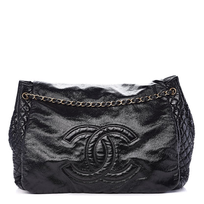 Chanel Vinyl XXL Rock and Chain Flap Black 1 of 13