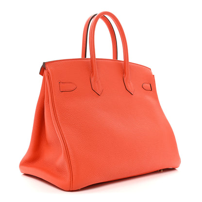 Hermes Togo BIRKIN 35 Orange Poppy 3 of 10