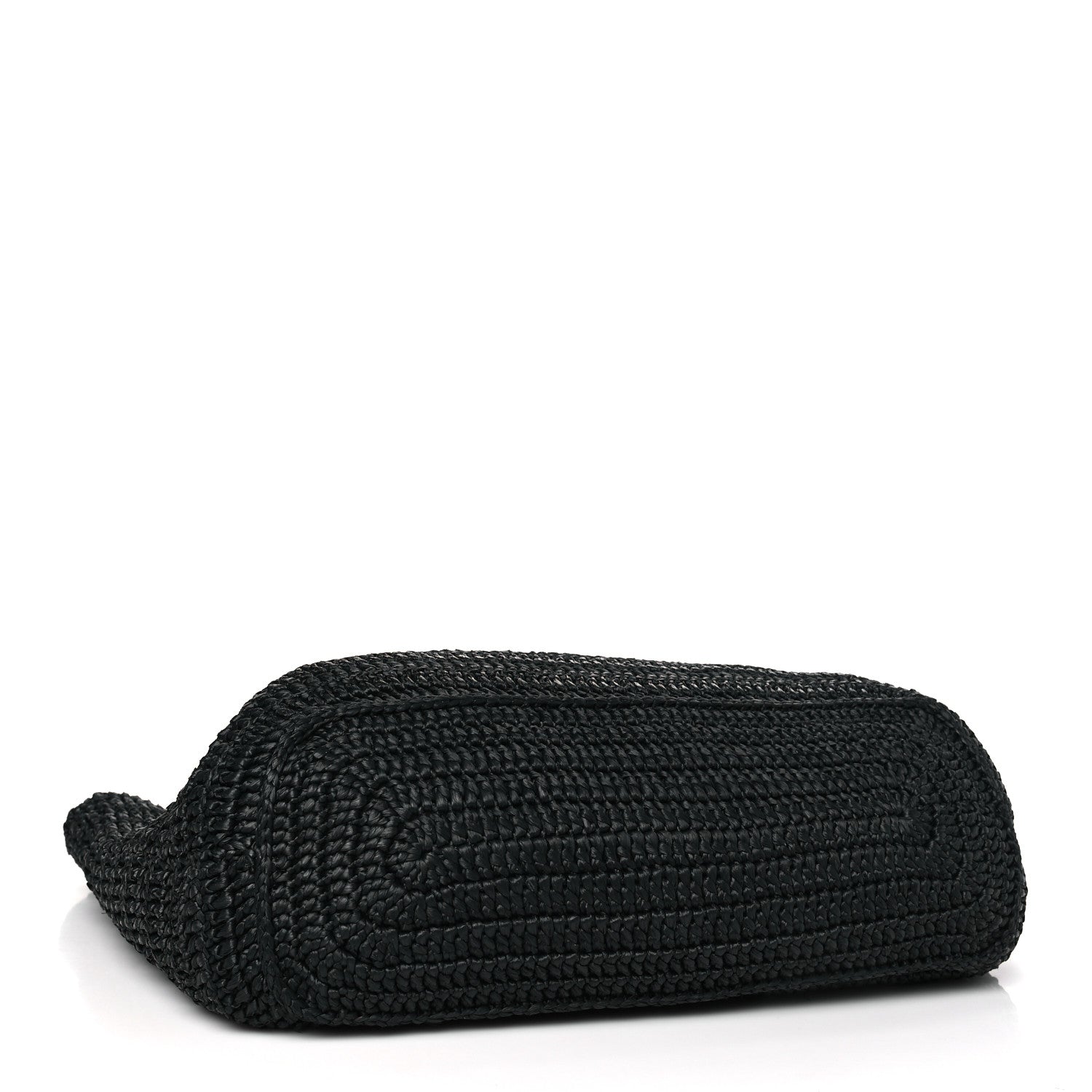 Saint Laurent SAINT LAURENT Raffia Rive Gauche Tote Black 4 of 10
